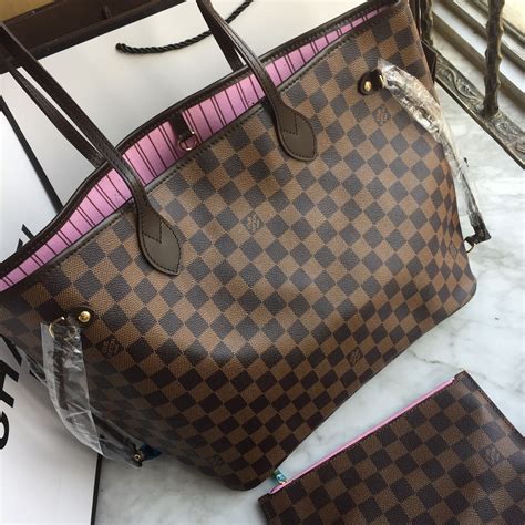 lv tote neverfull price|neverfull monogram with pink interior.